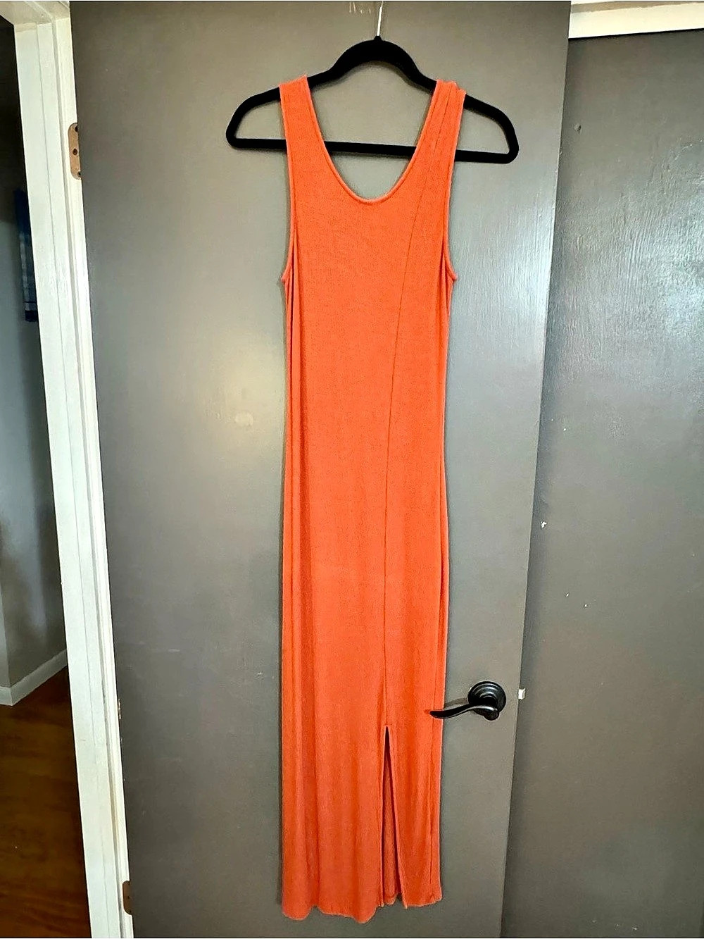 Three Dots Maxi Tank Dress in Orange Size Medium Like New
